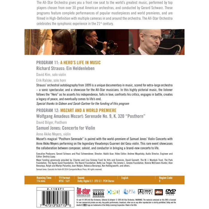 The All-Star Orchestra Programs 11 & 12: Mozart, Strauss R. - slide-1