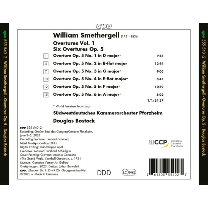 Smethergell: Six Overtures Op. 5 - slide-1