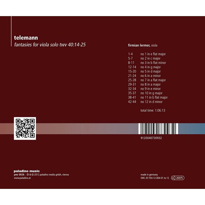 Telemann: Fantasies for viola solo - slide-1
