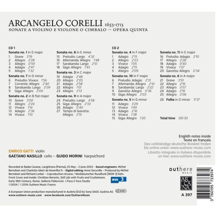 Corelli: Sonate a Violino e Violone o Cimbalo, Op. V, REEDYCJA - slide-1