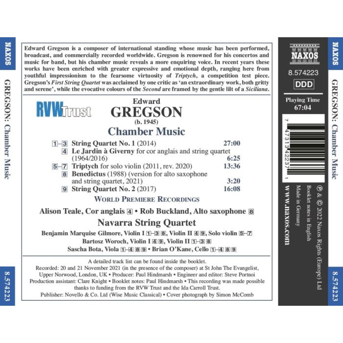 Gregson: Chamber Music - slide-1