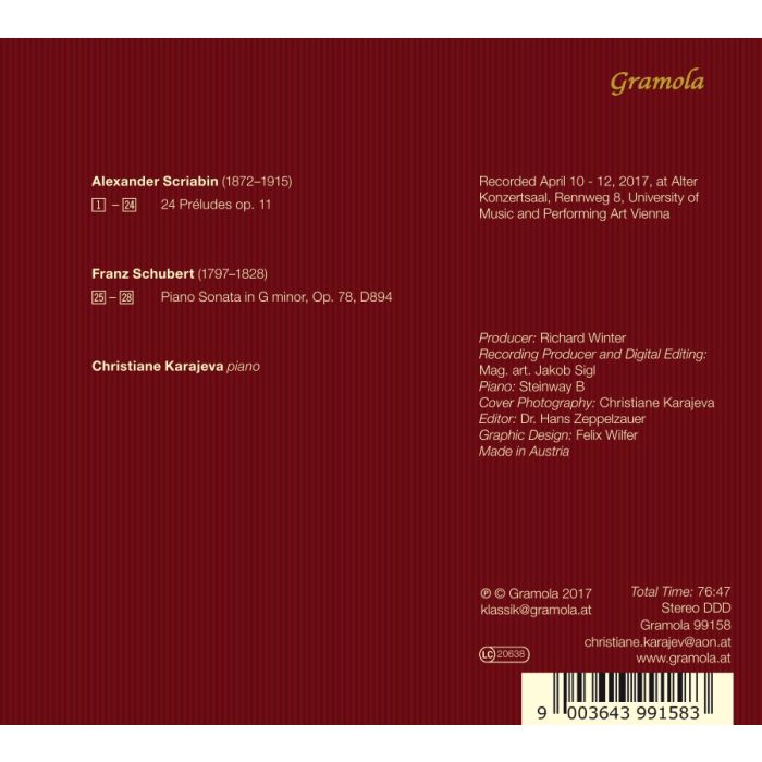 Schubert: Piano Sonata op. 78; Scriabin: 24 Préludes op. 11 - slide-1