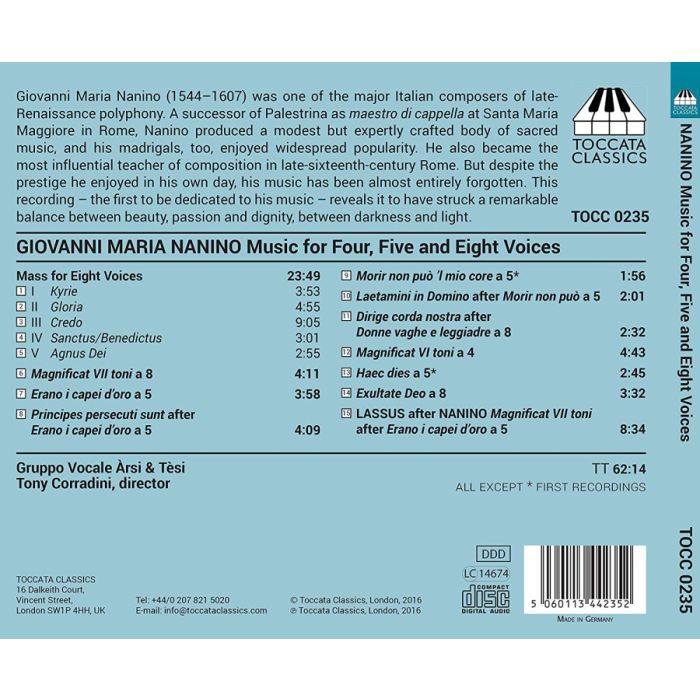 Nanino: Music for 4, 5 and 8 voices - slide-1