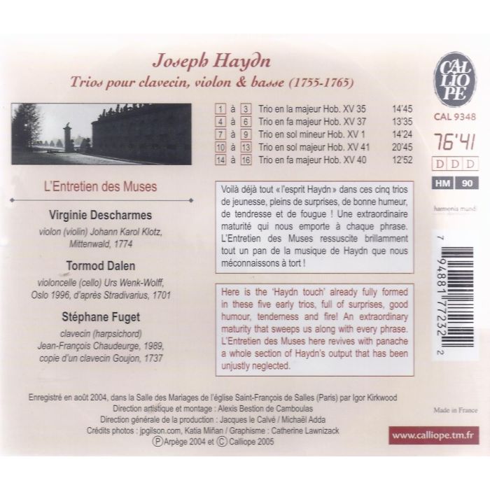 Haydn: Trios pour clavecin, violon & basse - slide-1