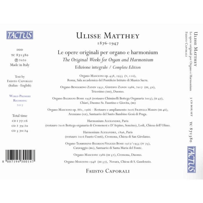 Matthey: Original Works for Organ and Harmonium - slide-1