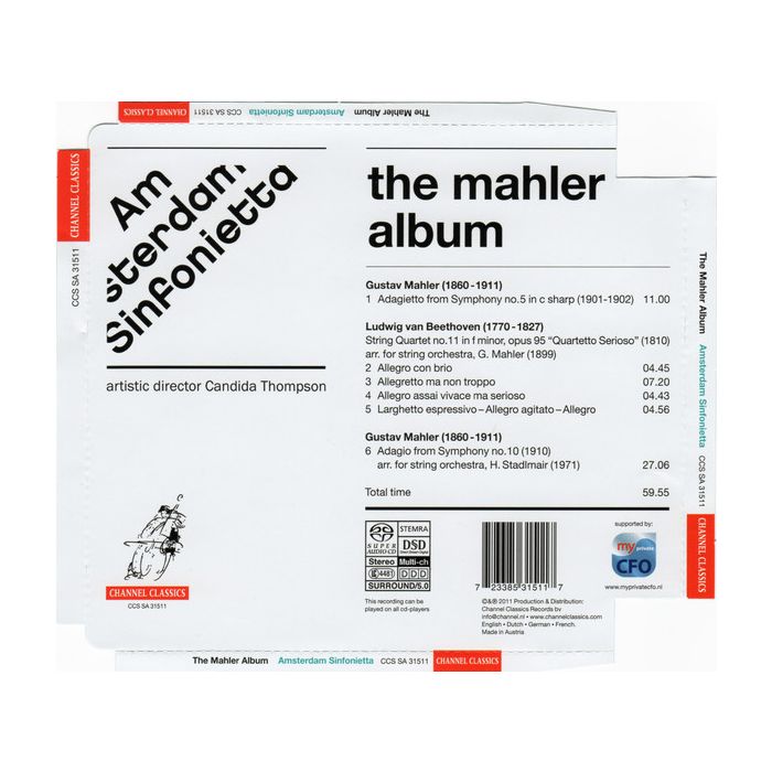 The Mahler Album -  Mahler: Adagietto from Symphony no. 5 & Adagio from Symphony no. 10, Beethoven: String Quartet no. 11 - slide-1