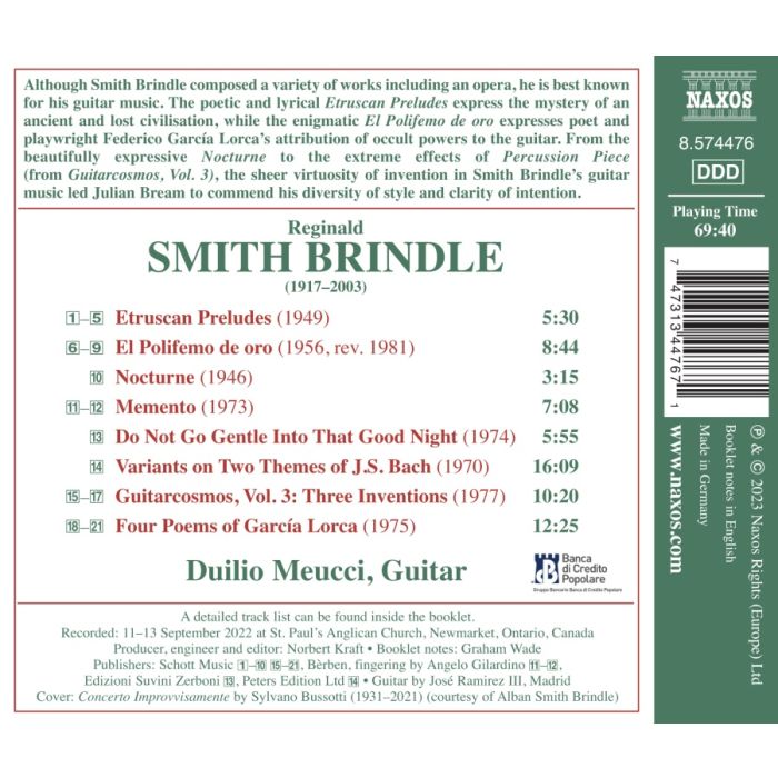 Smith Brindle: Complete Works for Solo Guitar Vol. 1 - slide-1