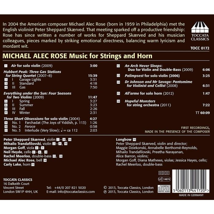 Rose: Chamber and Solo Works for Strings and Horn - slide-1