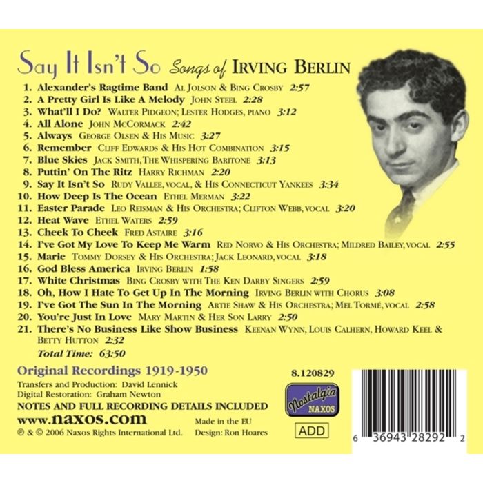 Say It Isn't So: Songs of Irving Berlin - slide-1