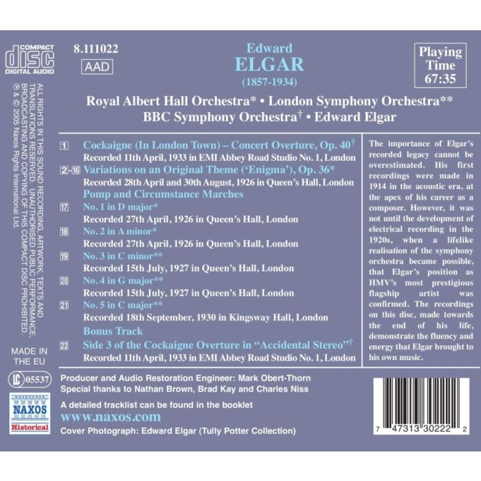 Elgar: Cockaigne Overture, Enigma Variations, Pomp and Circumstance Marches (1926-1933) - slide-1