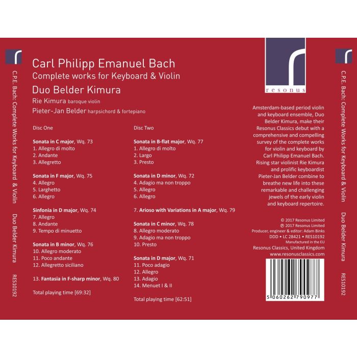 C.P.E. Bach: Complete Works for Keyboard & Violin - slide-1