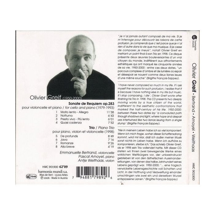 Greif: Sonate De Requiem, Trio Avec Piano - slide-1
