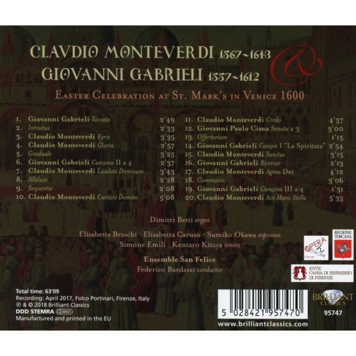 Monteverdi & Gabrieli: Easter Celebration at St. Mark’s in Venice 1600 - slide-1