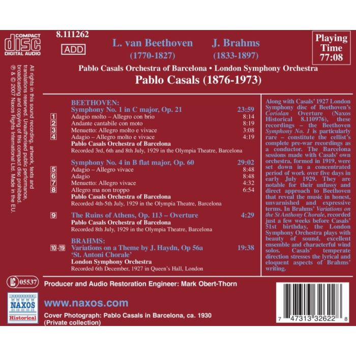 BEETHOVEN: Symphonies Nos. 1 and 4 / BRAHMS: Variations on a Theme by Haydn - slide-1