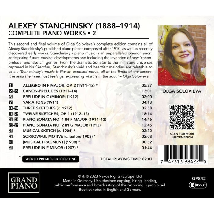Stanchinsky: Piano Works Vol. 2 - slide-1