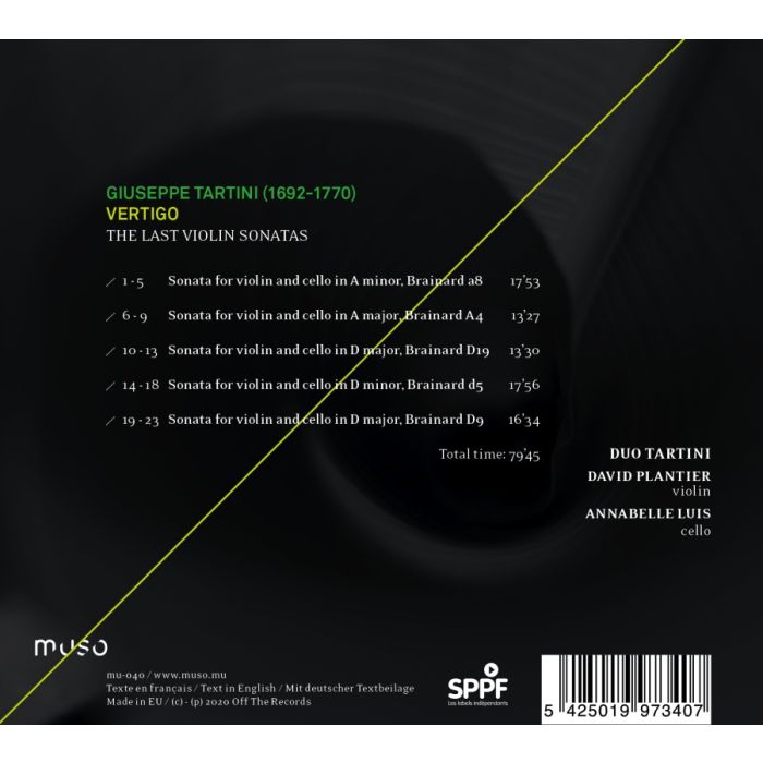Vertigo - Tartini: The Last Violin Sonatas - slide-1
