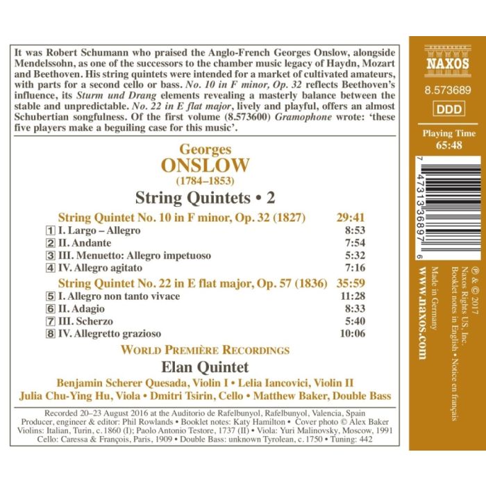 Onslow: String Quintets Vol. 2 - slide-1