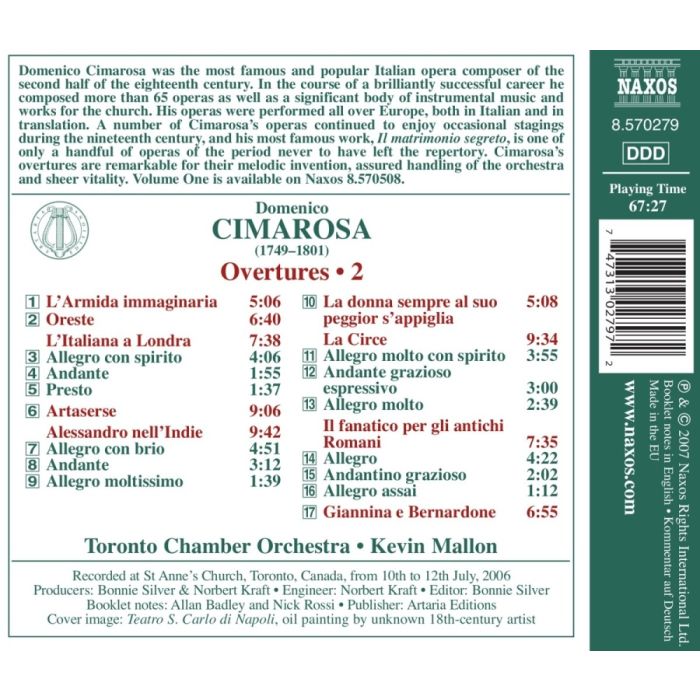 Cimarosa: Overtures Vol. 2 - slide-1