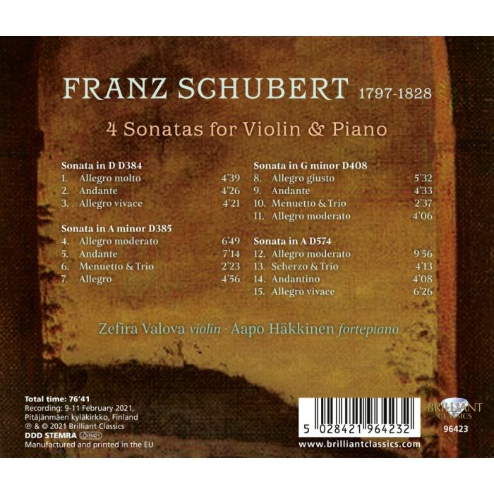 Schubert: 4 Sonatas for Violin & Piano - slide-1