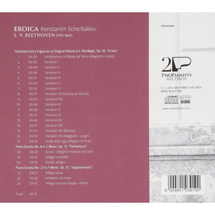 Beethoven: Eroica Variations; Sonatas Pathetique & Appassionata - slide-1