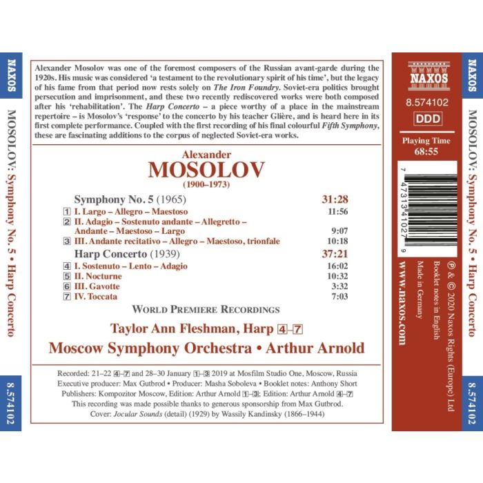 Mosolov: Symphony No. 5; Harp Concerto - slide-1