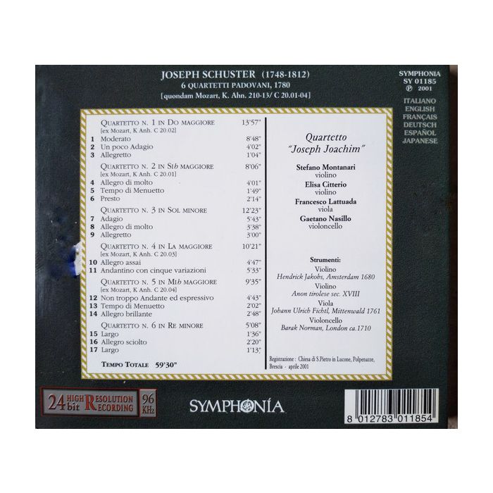 Schuster: 6 Quartetti Pado Vani - slide-1