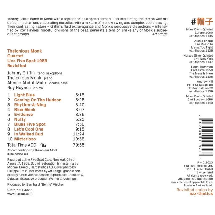 Thelonious Monk Quartet: Live Five Spot 1958 Revisited - slide-1