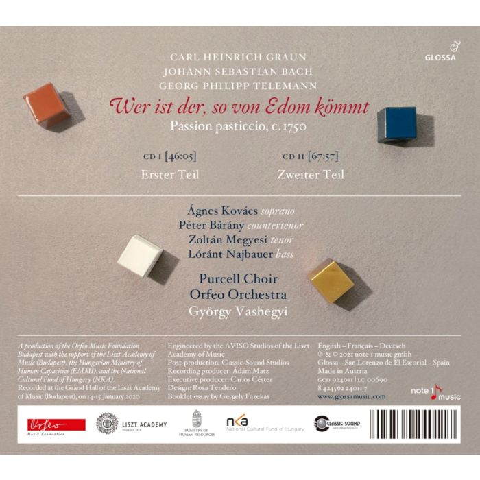 Graun; Bach; Telemann: Wer ist der, so von Edom kömmt (Passions-Pasticcio) - slide-1