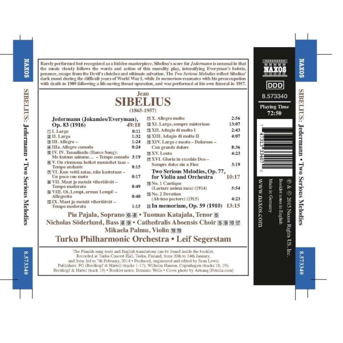 Sibelius: Jedermann Two Serious Melodies In Memoriam - slide-1