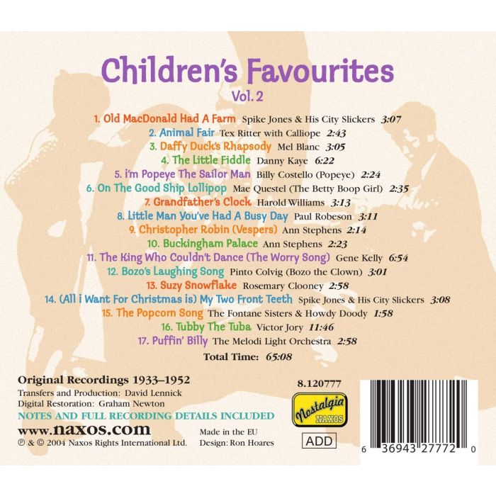 Various ‎– Children's Favourites Vol. 2 (Original Recordings 1933-1952 Digitally Remastered) - slide-1