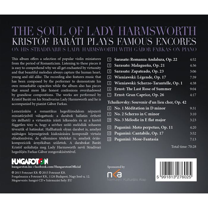 The Soul of Lady Harmsworth – Sarasate, Wieniawski, Ernst, Tchaikovsky, Paganini - slide-1