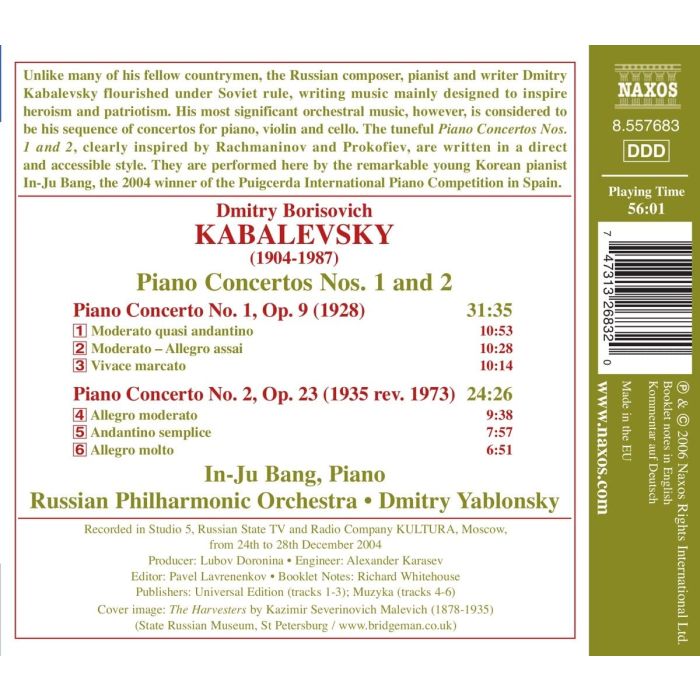 KABALEVSKY: Piano Concertos Nos. 1 & 2 - slide-1