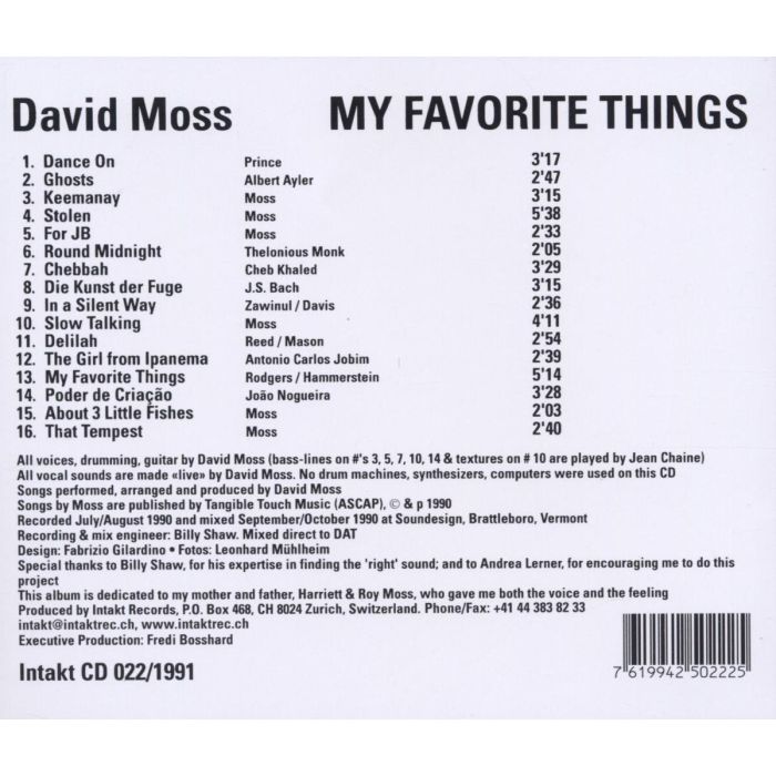 David Moss: My Favorite Things - slide-1