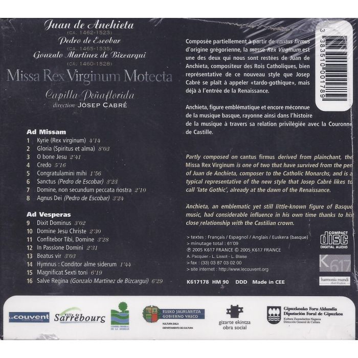 Anchieta: Missa Rex Virginum Motecta - slide-1
