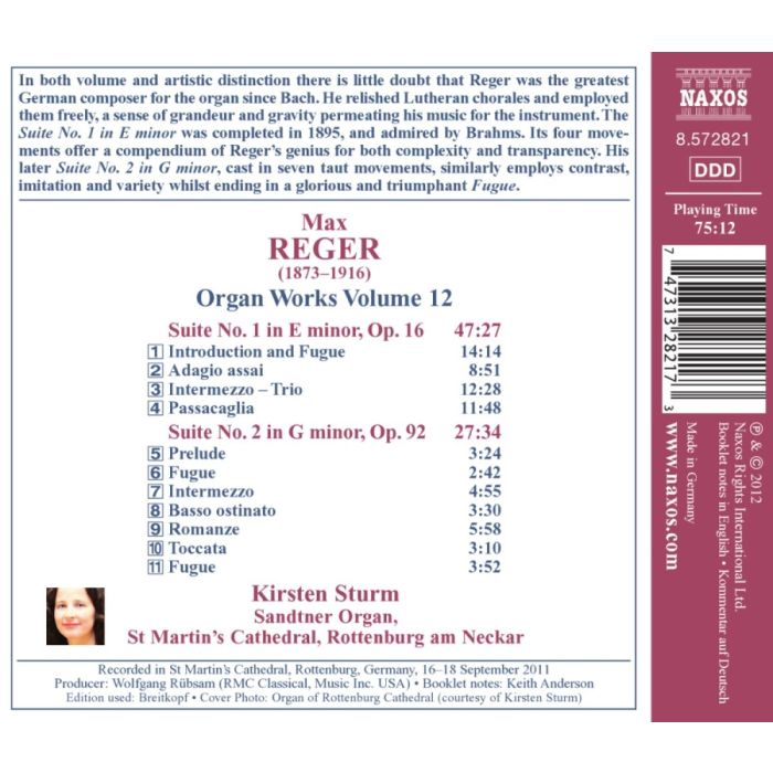 Reger: Organ Works Vol. 12 - Suites Nos. 1 & 2 - slide-1