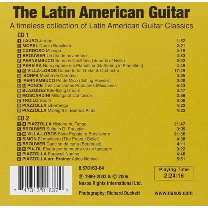 The Latin American Guitar - Lauro, Cardoso, Brouwer, Villa-Lobos, Pons, Piazzolla i inni (2 CD) - slide-1