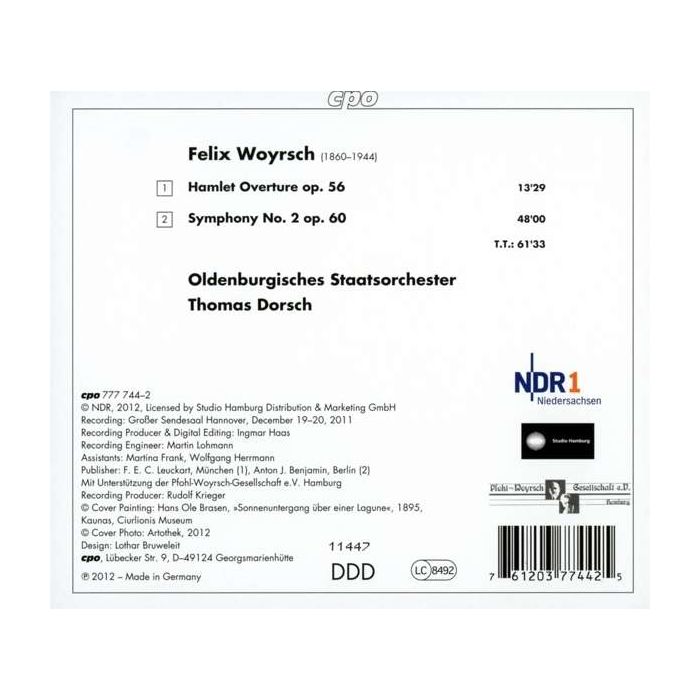 Woyrsch: Symphony No. 2, Hamlet Overture - slide-1