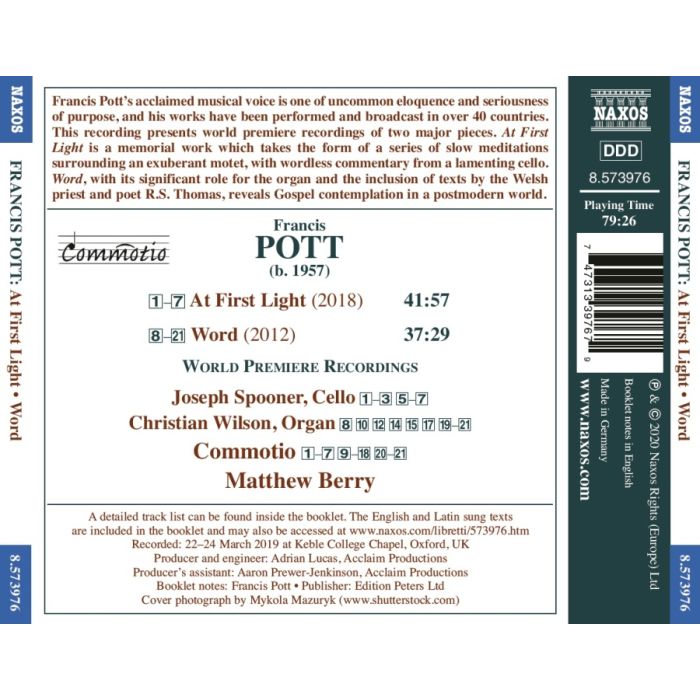 Pott: At First Light; Word - slide-1