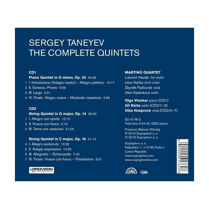 Taneyew: The complete Quintets - slide-1