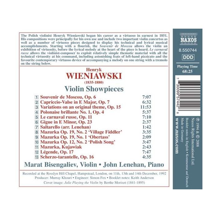 WIENIAWSKI: Violin Showpieces - slide-1