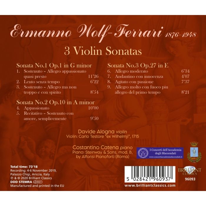 Wolf-Ferrari: 3 Violin Sonatas - slide-1