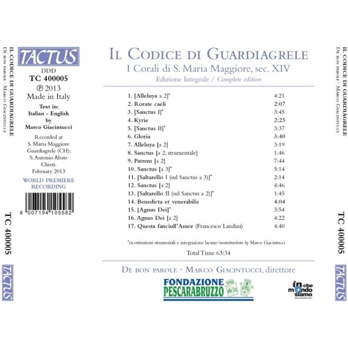 Il Codice di Guardiagrele - The Chorals of S. Maria Maggiore, XIV wiek - slide-1