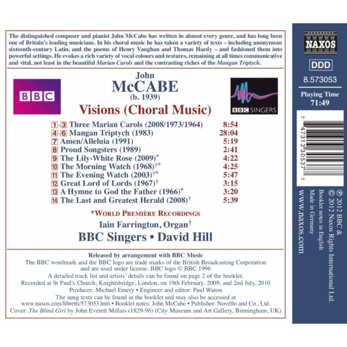 McCabe: Visions - Choral Music - slide-1