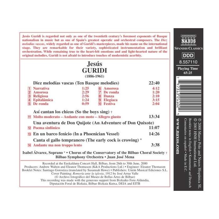 GURIDI: Ten Basque Melodies - slide-1