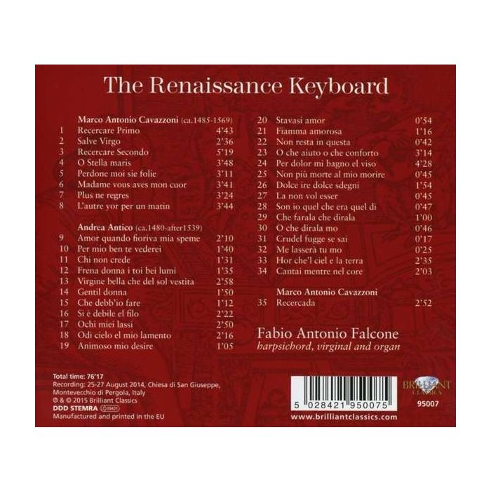 Cavazzoni / Antico:The Renaissance Keyboard - slide-1