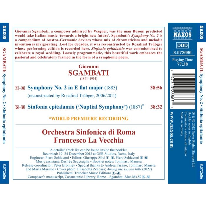 Sgambati: Symphony No. 2; Sinfonia epitalamio - slide-1