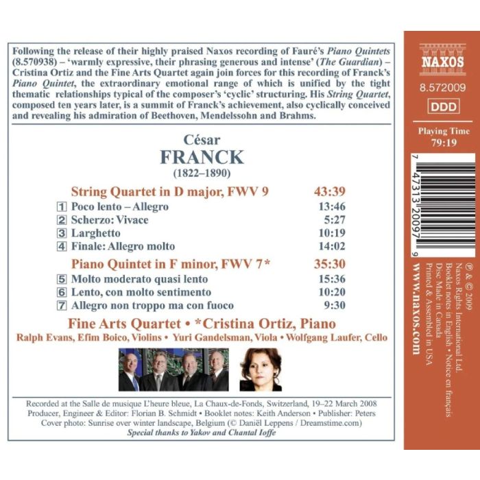 Franck: String Quartet, Piano Quintet - slide-1