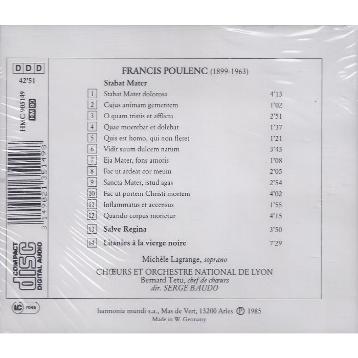 Poulenc: Stabat Mater, Salve Regina, Litanies a la vierge noire - slide-1