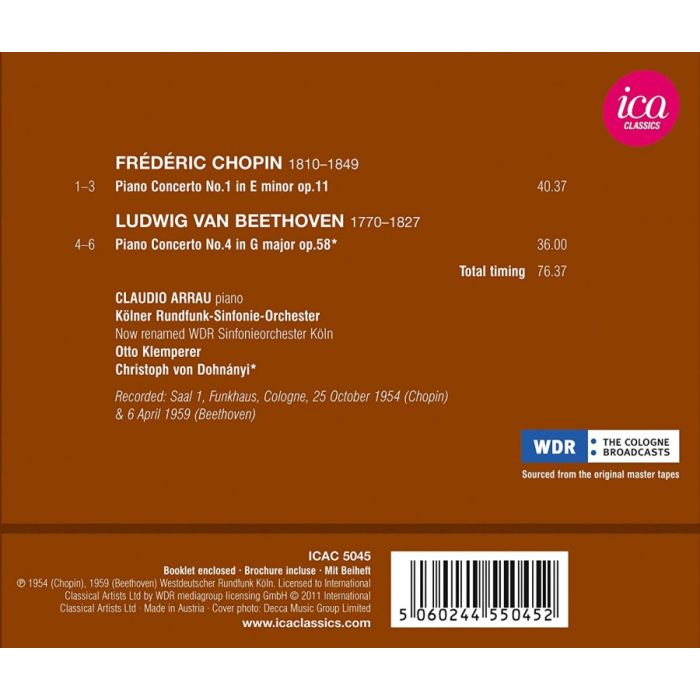 Chopin: Piano Concerto No. 1, Beethoven: Piano Concerto No. 4 - slide-1