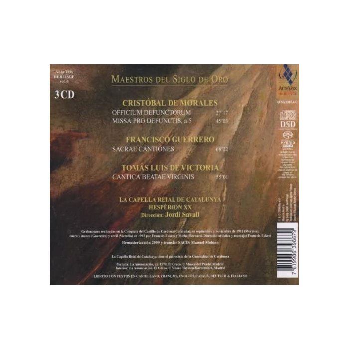 MORALES: Officium Defunctorum, Missa pro Defunctis, GUERRERO: Sacrae Cantiones, VICTORIA: Cantica Beatae Virginis - slide-1